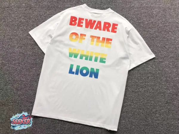 Off-White Offset Tears Graphic Print T-Shirt Light Blue - 15