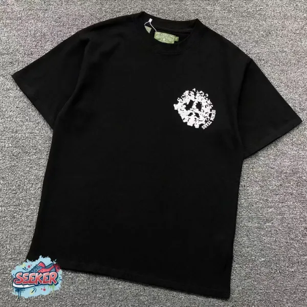 Off-White Offset Tears Graphic Print T-Shirt Light Blue - 17