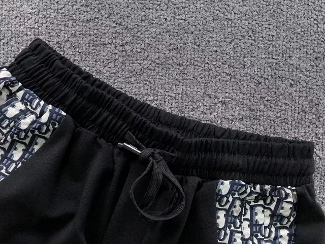 Dior Shorts Drawstring with logo embroidery and monogram side panels product detail image 11