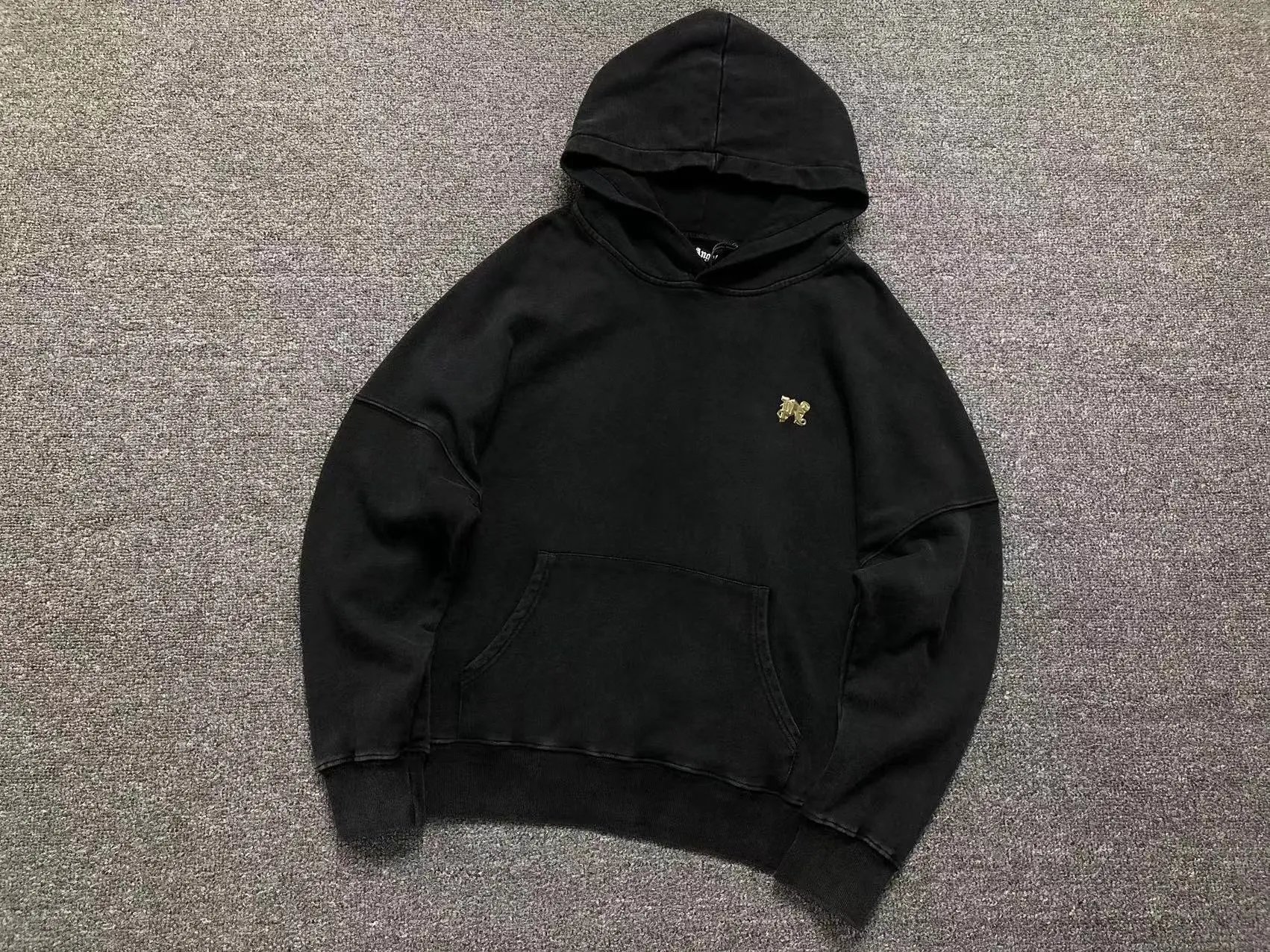 Amiri Spiral Logo Hoodie Black with Neon Green Print - 16