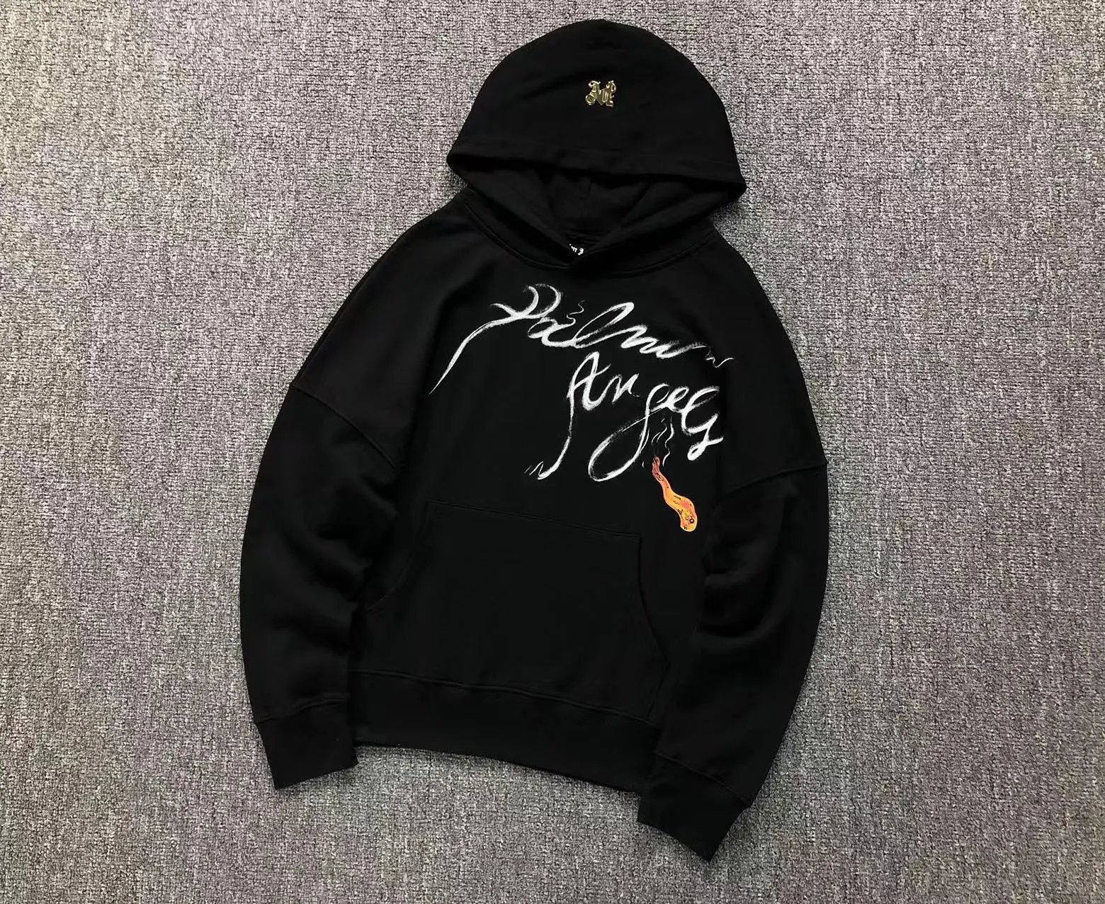 Amiri Spiral Logo Hoodie Black with Neon Green Print - 12