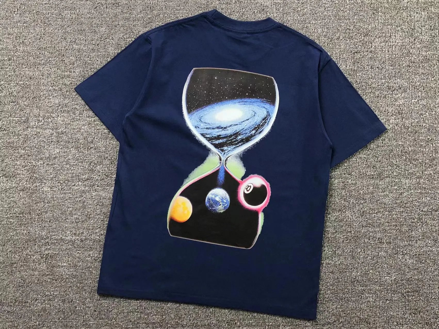 Design Hourglass Galaxy Print White T-Shirt - 17