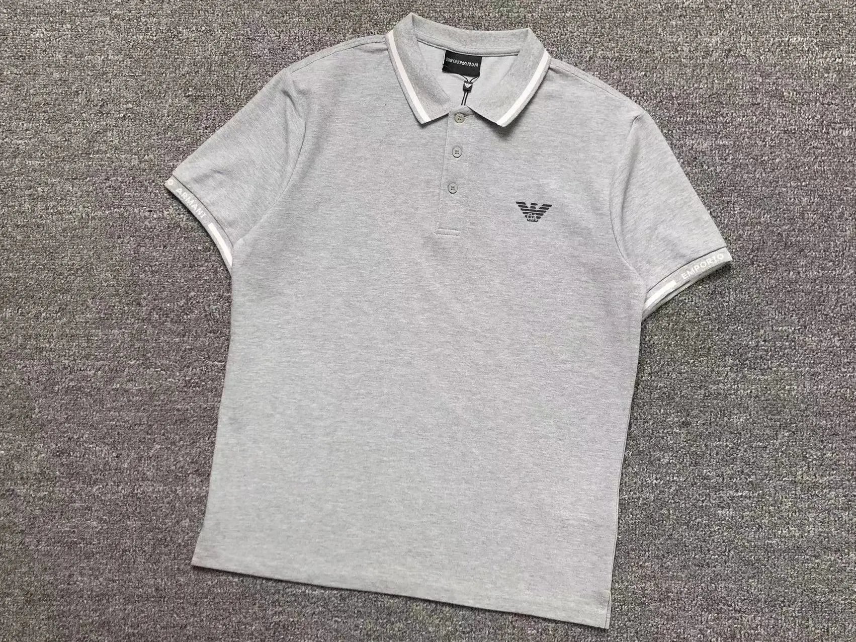 Emporio Armani Classic Logo Gray Polo Shirt Tops.polo - 17