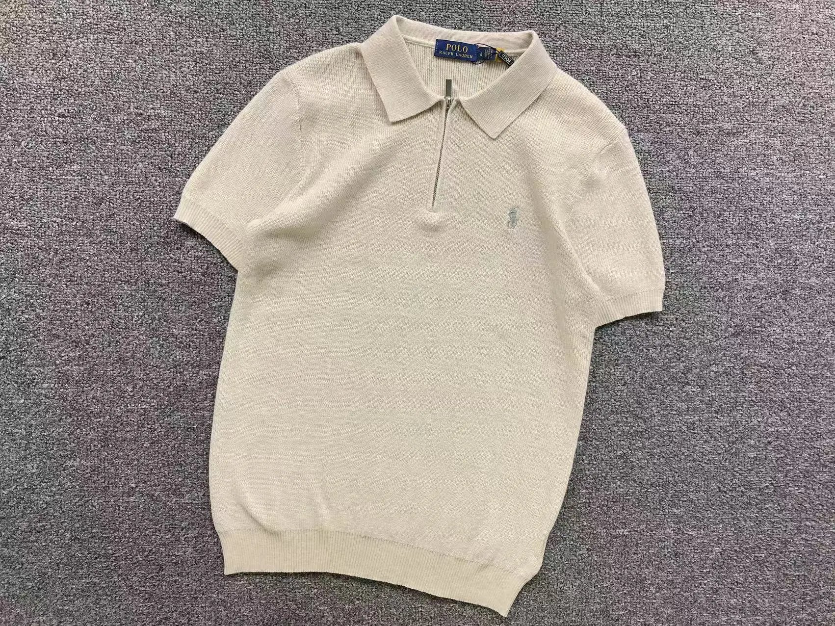 Polo Ralph Lauren Striped Knit Polo Shirt White / Gray - 16