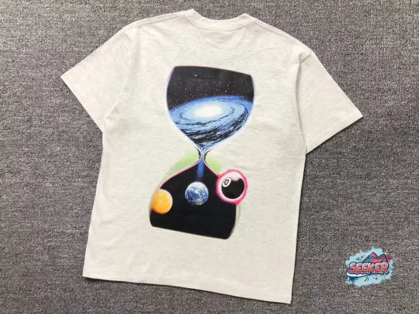 Design Hourglass Galaxy Print T-Shirt Gray - 1