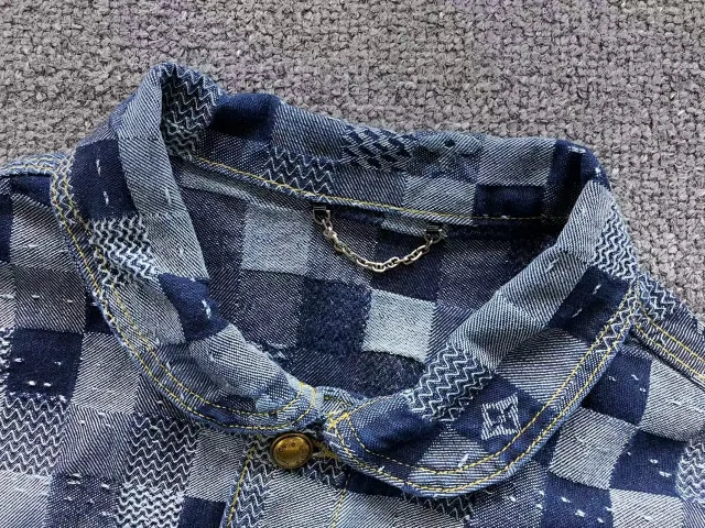 Louis Vuitton Matching Sets Denim Jacket and Jeans Set with Monogram Check Pattern product detail image 6
