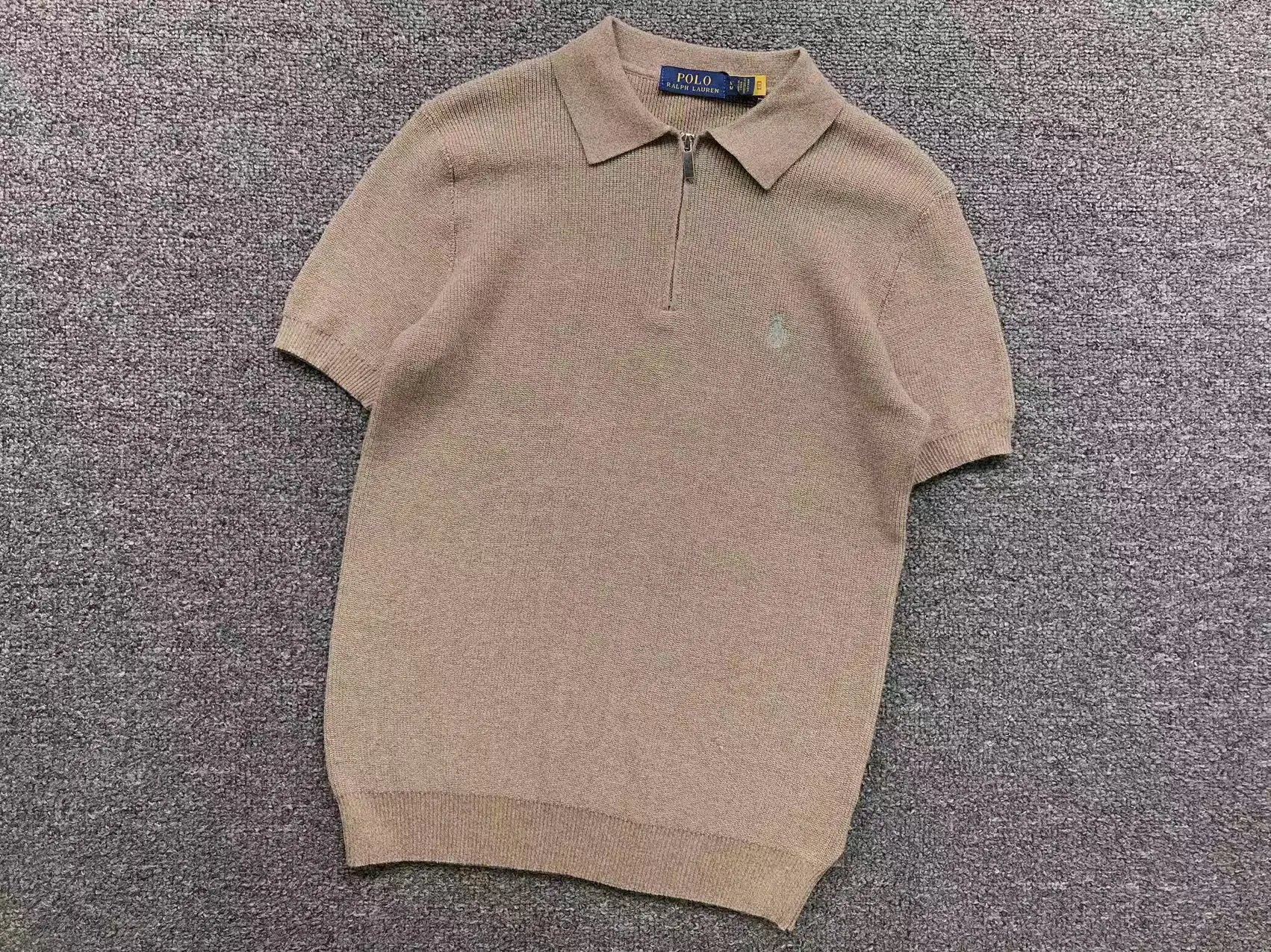 Polo Ralph Lauren Striped Knit Polo Shirt White / Gray - 17