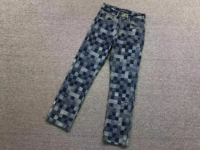 Louis Vuitton Matching Sets Denim Jacket and Jeans Set with Monogram Check Pattern product detail image 3