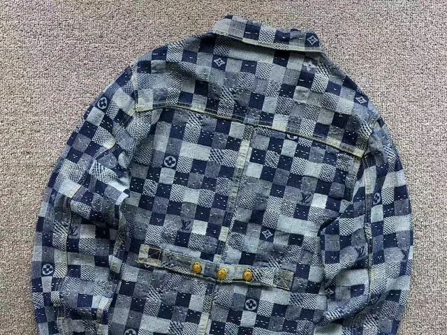 Louis Vuitton Matching Sets Denim Jacket and Jeans Set with Monogram Check Pattern product detail image 4