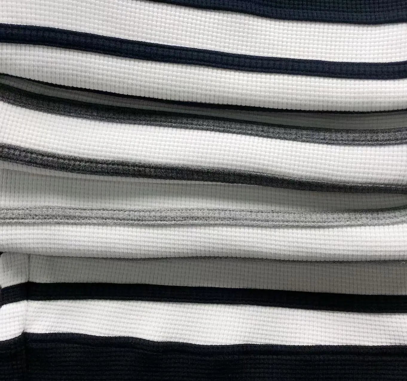 Thom Browne Stripe-Trimmed Waffle Knit Shorts Black - 9