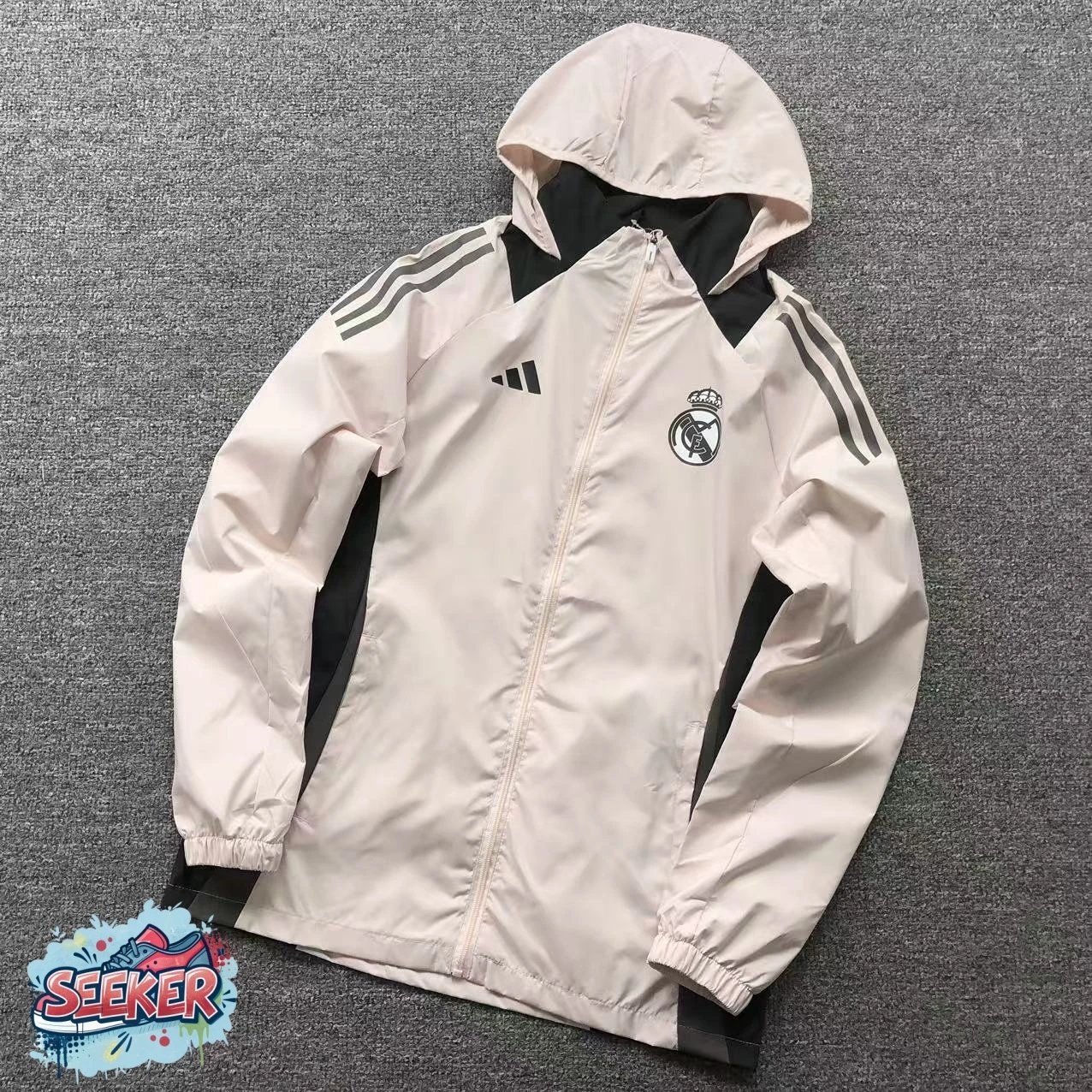 Adidas Arsenal Training Windbreaker Black with Mint Stripes - 13