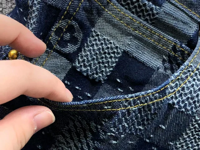 Louis Vuitton Matching Sets Denim Jacket and Jeans Set with Monogram Check Pattern product detail image 10