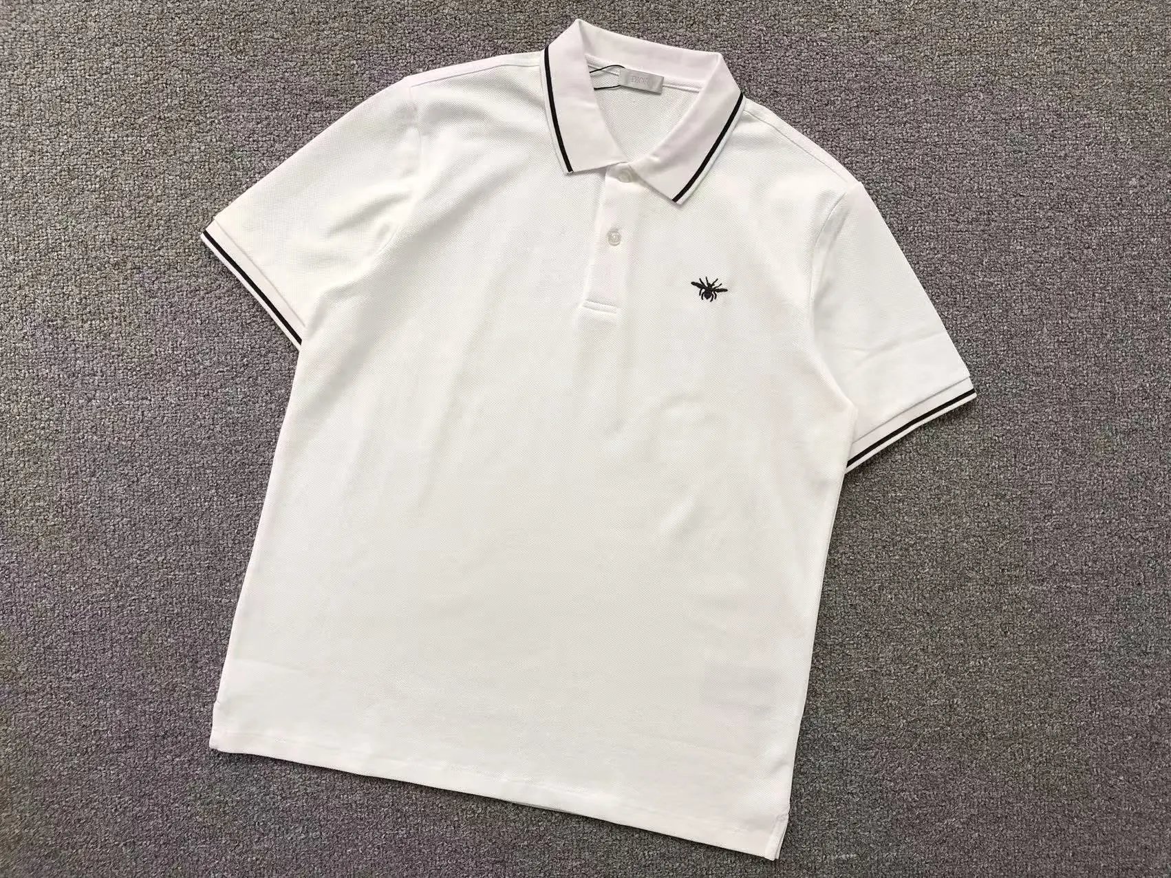 Dior Oblique Print Polo White Polo Shirt - 15