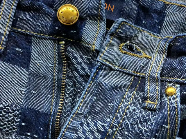 Louis Vuitton Matching Sets Denim Jacket and Jeans Set with Monogram Check Pattern product detail image 9