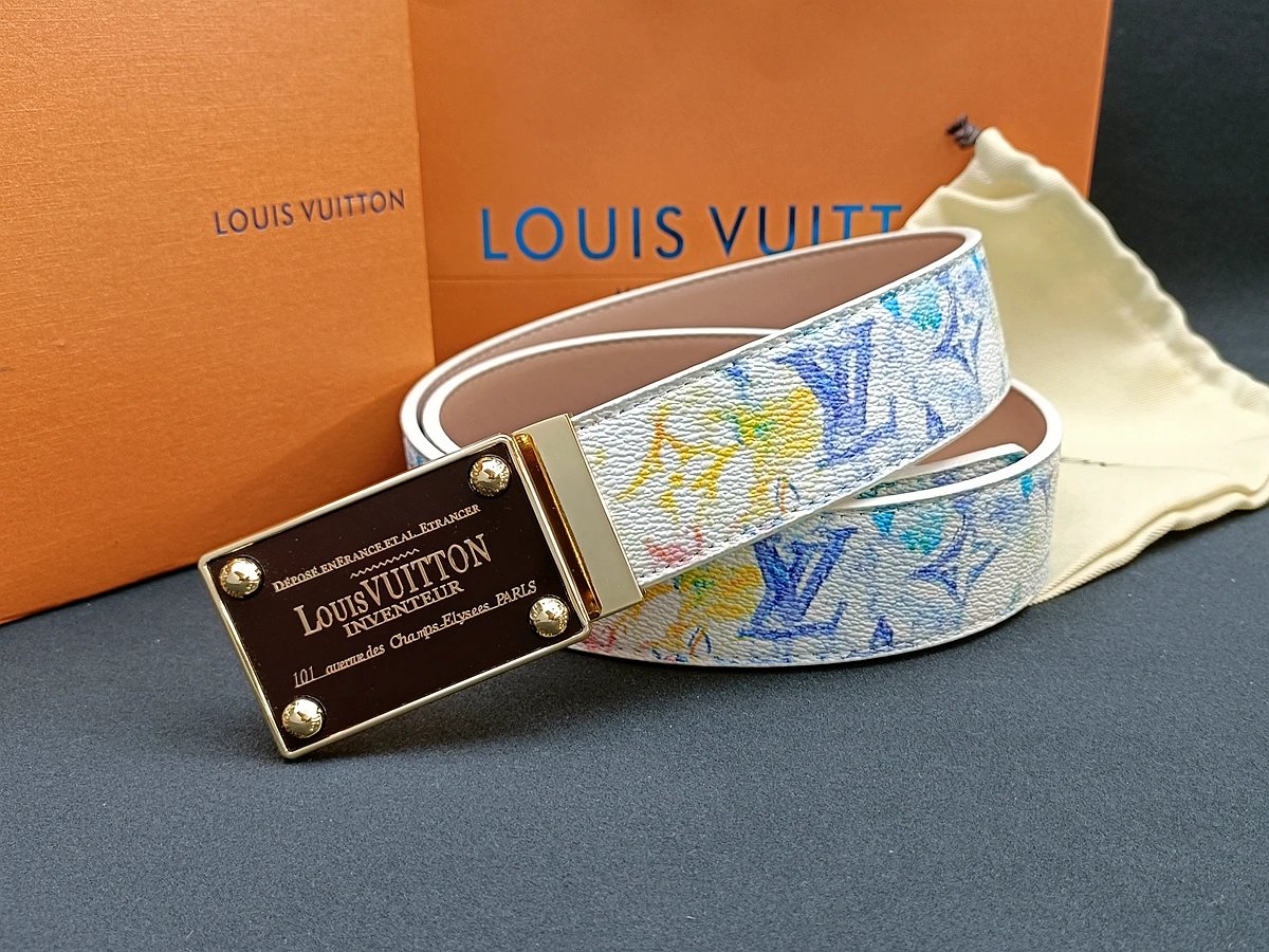 Gucci GG Marmont Canvas Belt Red Multicolor - 10