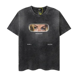 thumbnail for 编号401 REPRESENT X DUKE + DEXTER REARVIEW MIRROR T-SHIRTxishui洗水喷脏短袖T恤-M133