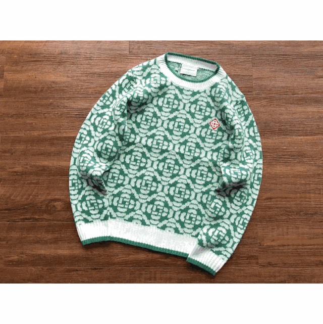 Casablanca Knitwear Logo Jacquard Knit Sweater product detail image 1