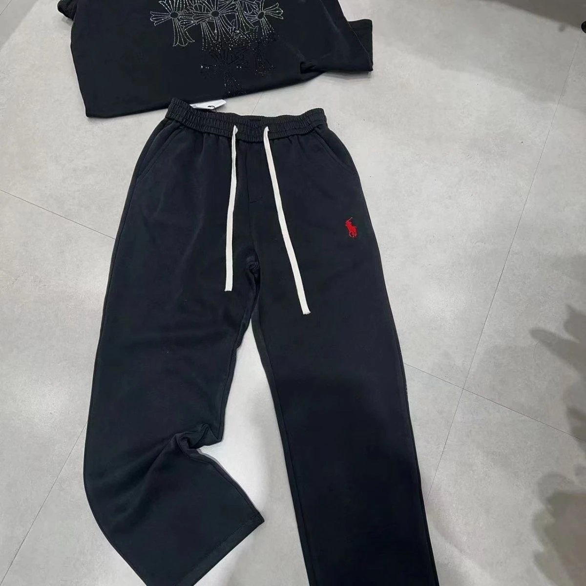 Floral Print Matching Sweatshirt and Pants Set for Women