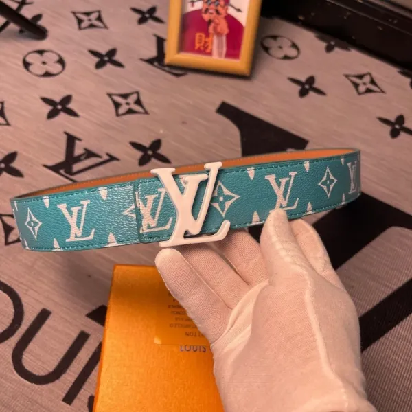 Louis Vuitton Initiales Belt Damier Graphite Gold-Tone Buckle Belt - 13