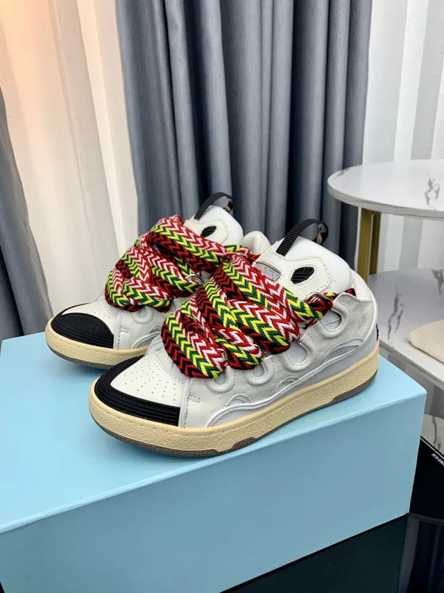 Lanvin Sneakers Curb with oversized herringbone laces product detail image 15