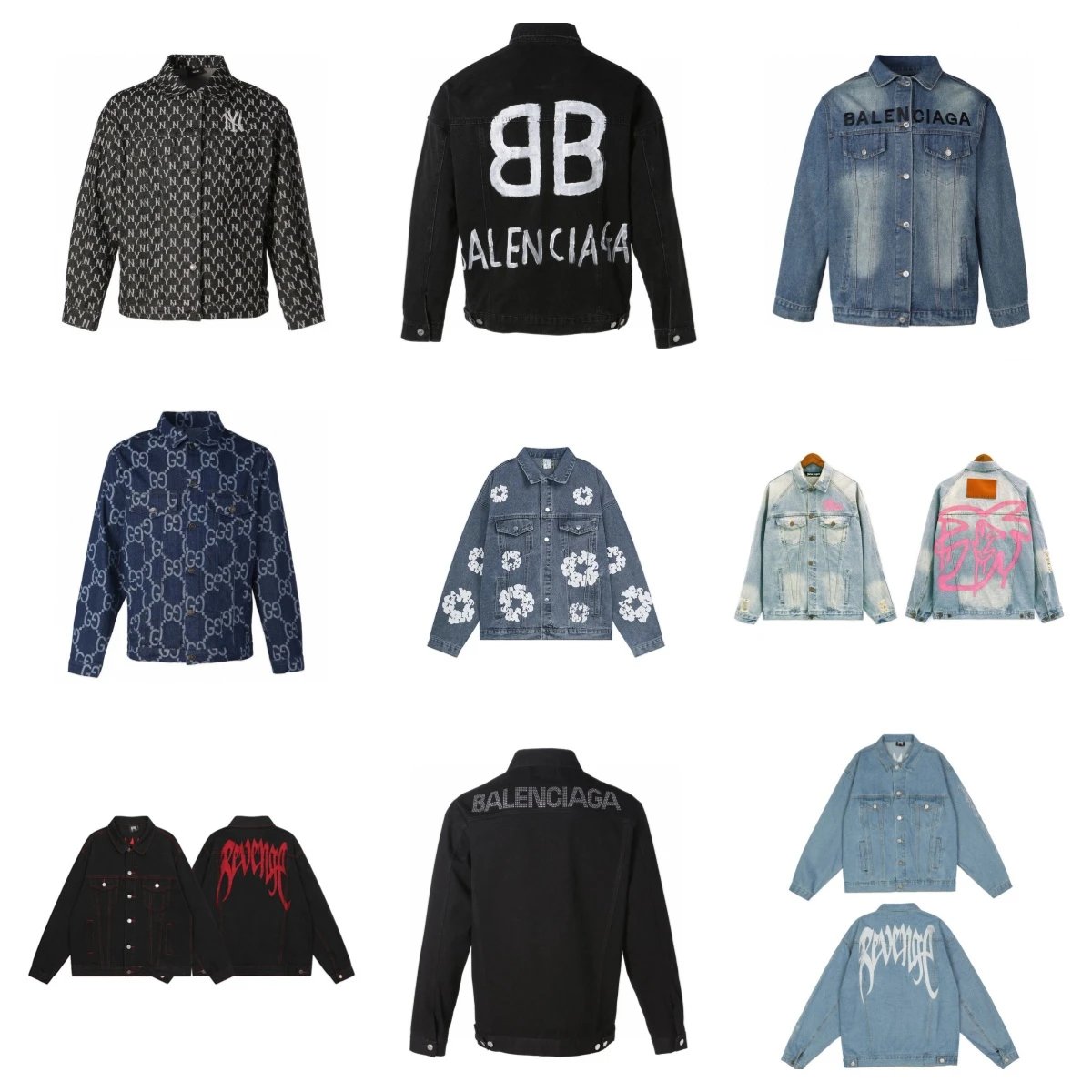 Dior Oblique Print Embroidered Jacket Navy Blue Outerwear Jacket - 3