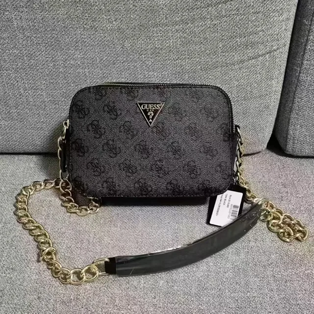 Guess Crossbody Bags Small zip-top camera bag with chain strap product detail image 3