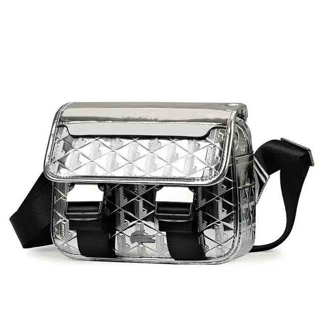 Lacoste Shoulder Bags Printed Flap Bag with Dual Buckle Straps product detail image 2