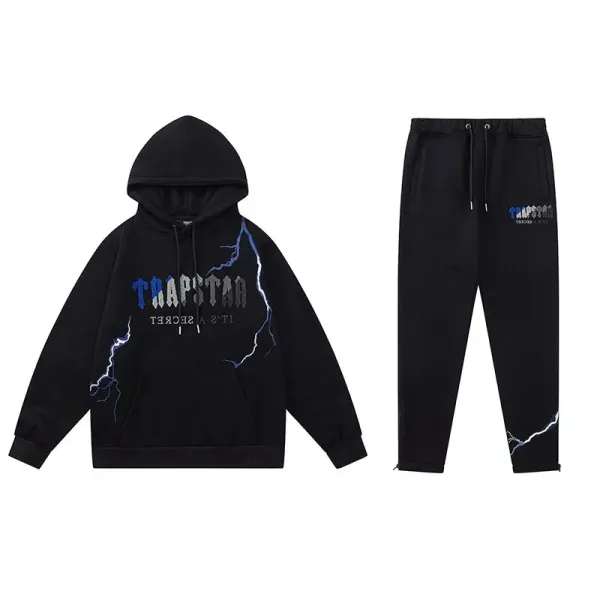 Trapstar Panther Logo Black Hoodie and Sweatpants Set - 11