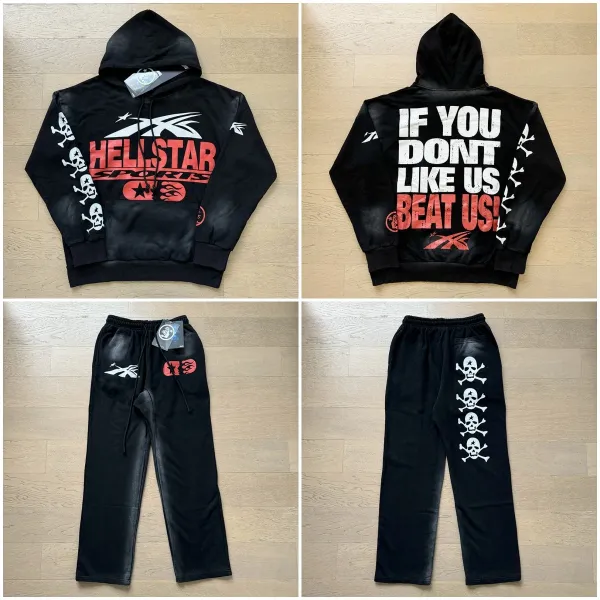 Hellstar Flame Logo Tracksuit Red/Black - 14