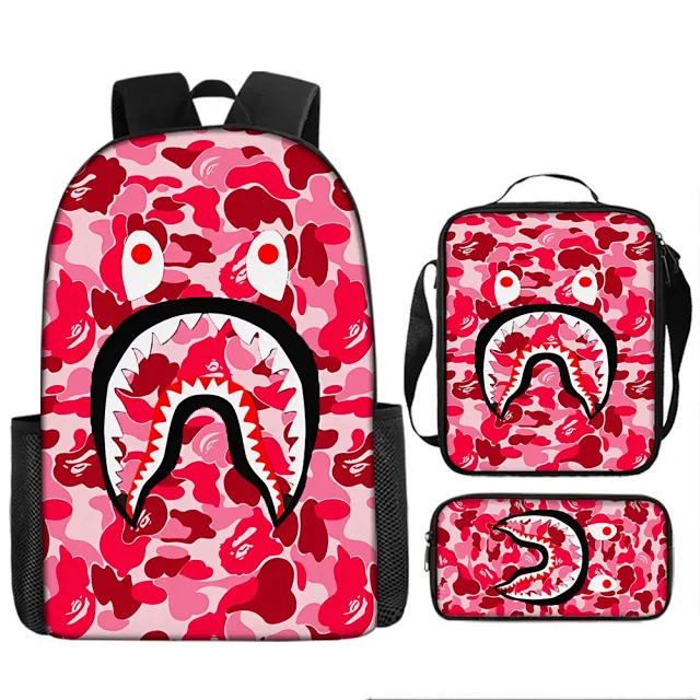 BAPE Backpacks Shark Camo Three-Piece Set product detail image 3