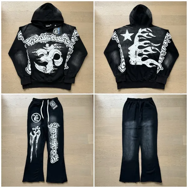 Hellstar Flame Logo Tracksuit Red/Black - 15