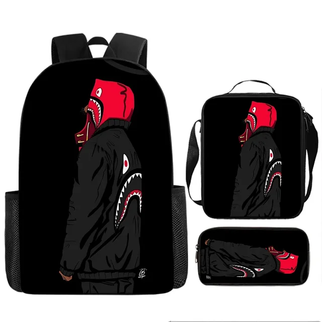 BAPE Backpacks Shark Camo Three-Piece Set product detail image 9