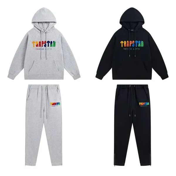 Trapstar Panther Logo Black Hoodie and Sweatpants Set - 17