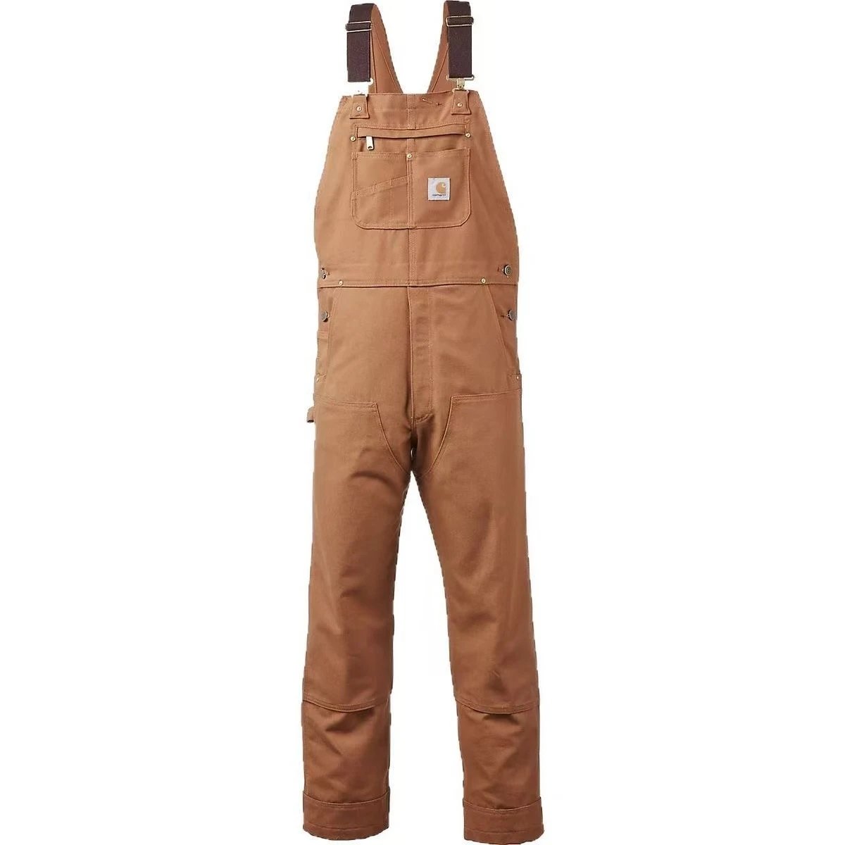 Carhartt Duck Bib Overalls Brown Workwear Pants