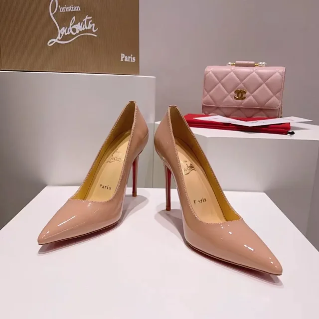 Christian Louboutin High Heels Pointed-Toe Patent Leather Red-Sole Stiletto Pumps product detail image 2