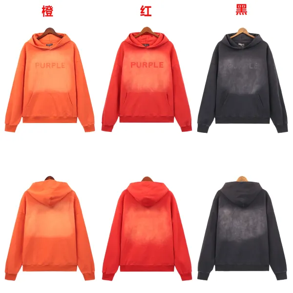 Purple Brand Acid Wash Black Hoodie - 7