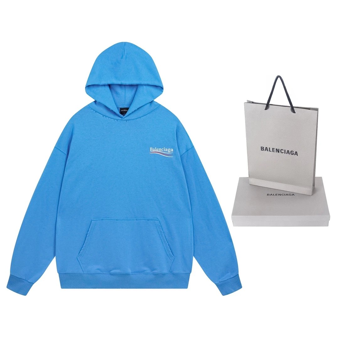 Balenciaga Printed Graphic Hoodie Black - 16