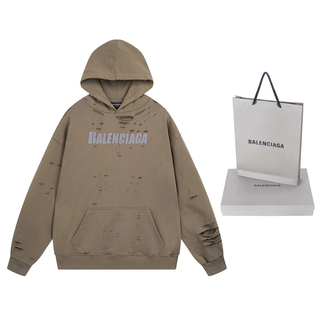 Balenciaga Printed Graphic Hoodie Black - 15