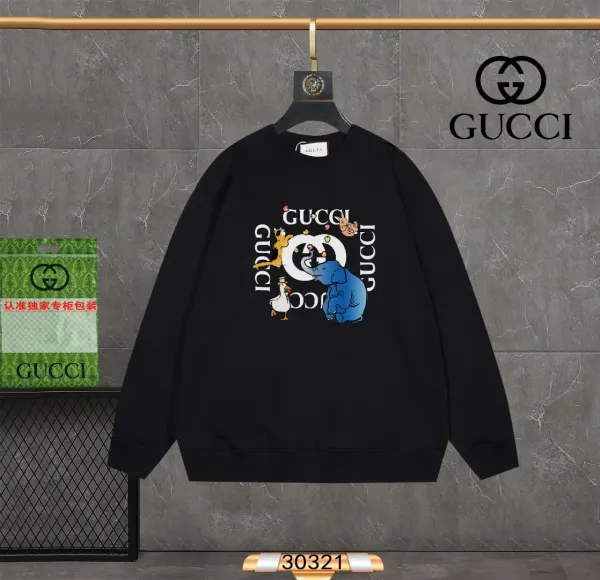 Gucci x Balenciaga Logo Print Black Hoodie - 10