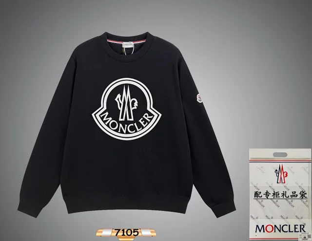 Moncler Hoodies & Sweatshirts Crewneck logo-print sweatshirt product detail image 8