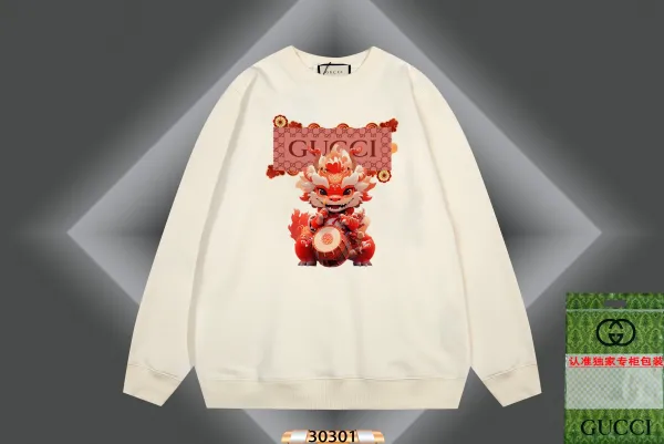 Gucci Dragon Zodiac Print Black Hoodie - 9