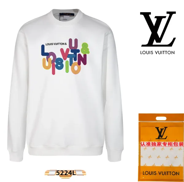 Louis Vuitton Rainbow Logo White Hoodie - 13