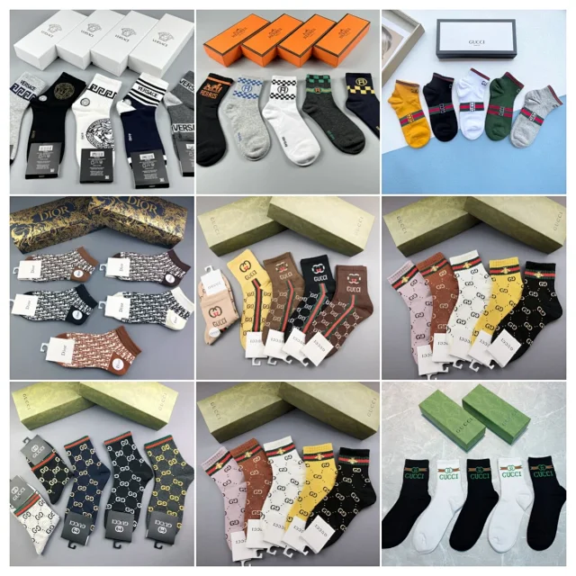 Gucci Socks Logo Crew product detail image 1