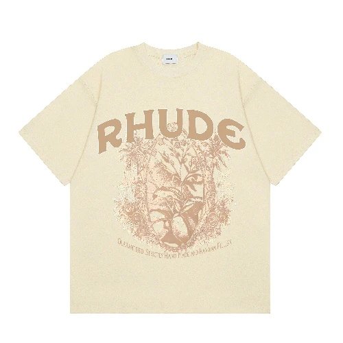 Rhude Graphic Print Beige T-Shirt - 13