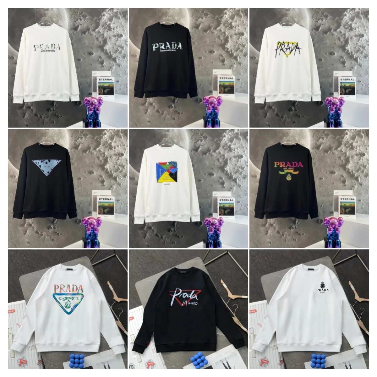 Prada Logo Print Whi