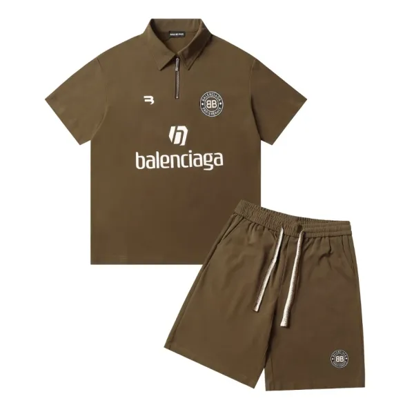 Christian Dior Men's Embroidered Polo and Shorts Set Black Casual Set - 11
