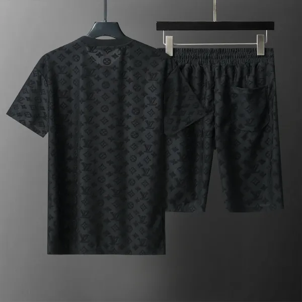 Christian Dior Men's Embroidered Polo and Shorts Set Black Casual Set - 13