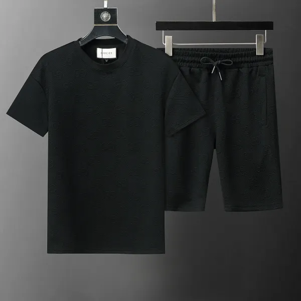 Christian Dior Men's Embroidered Polo and Shorts Set Black Casual Set - 15