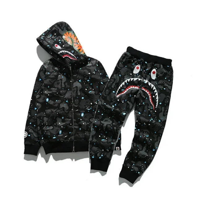 A Bathing Ape Tracksuits Shark Full-Zip Hooded Set product detail image 4