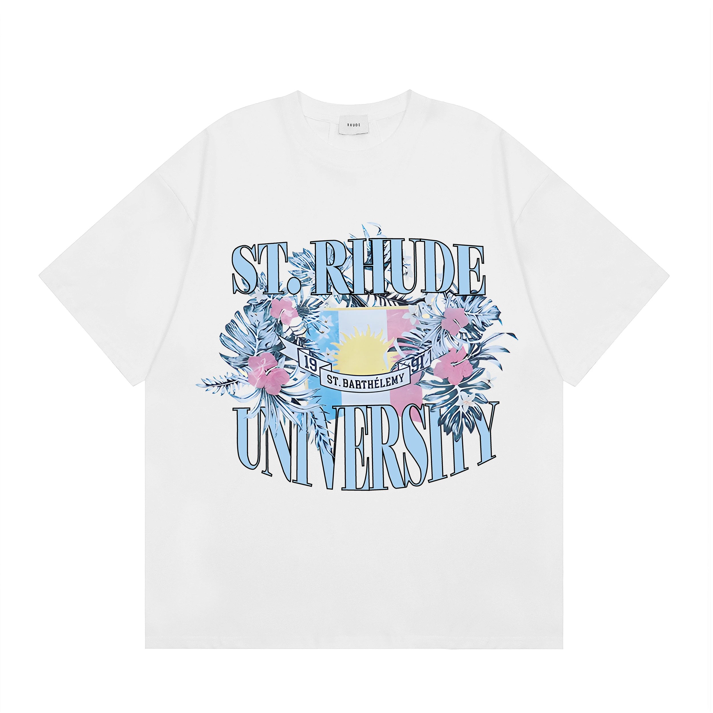 Rhude Graphic Print Beige T-Shirt - 11